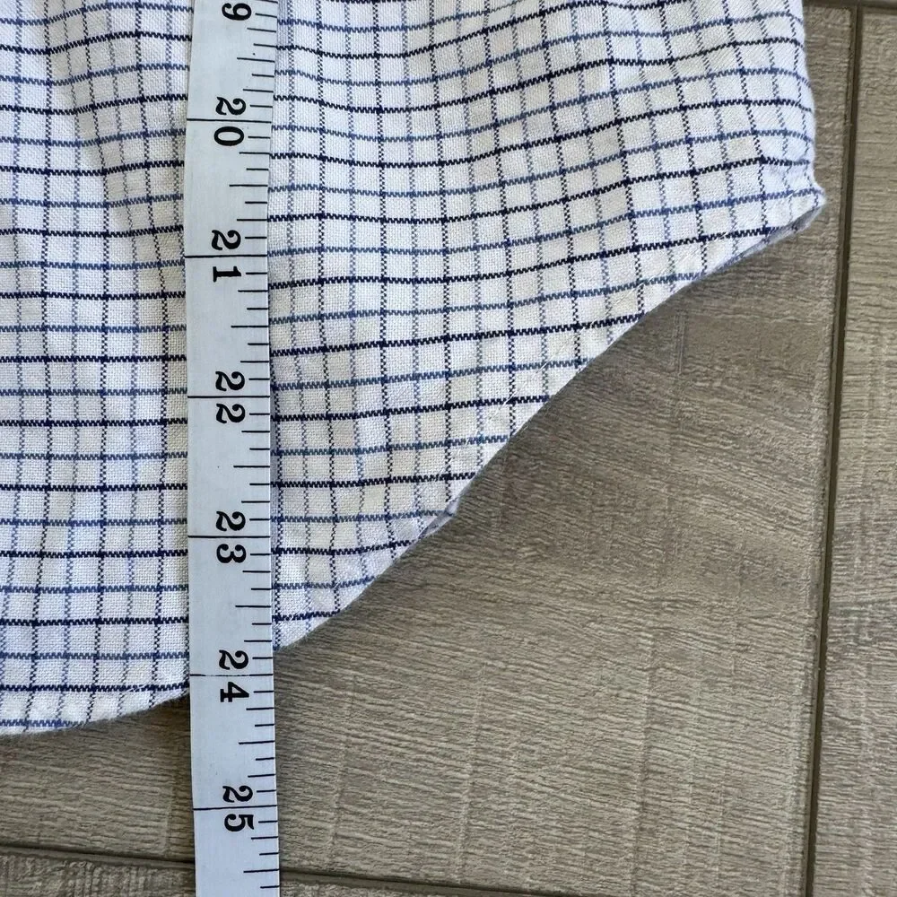 Ralph Lauren Kids Boys Plaid Long Sleeve Button Down Shirt Size 12 Blue White